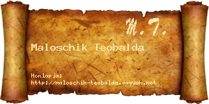 Maloschik Teobalda névjegykártya
